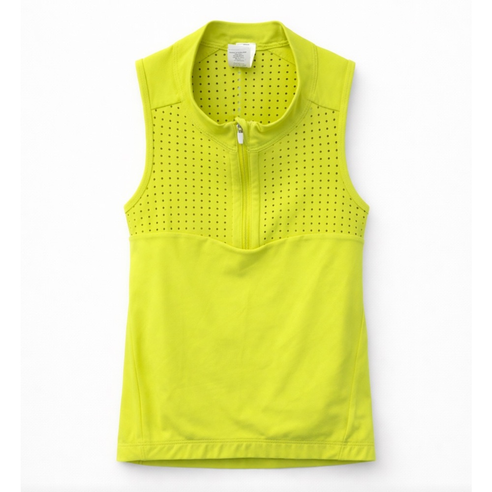 lululemon High Visibility Mesh Zip Running / Cycling Tank Top Size 12
